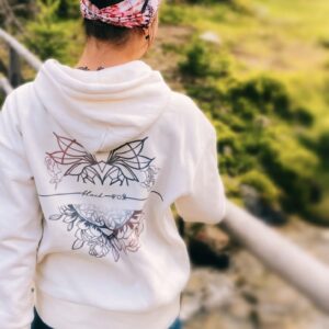 Black Fox Peony Vanilla Hoody