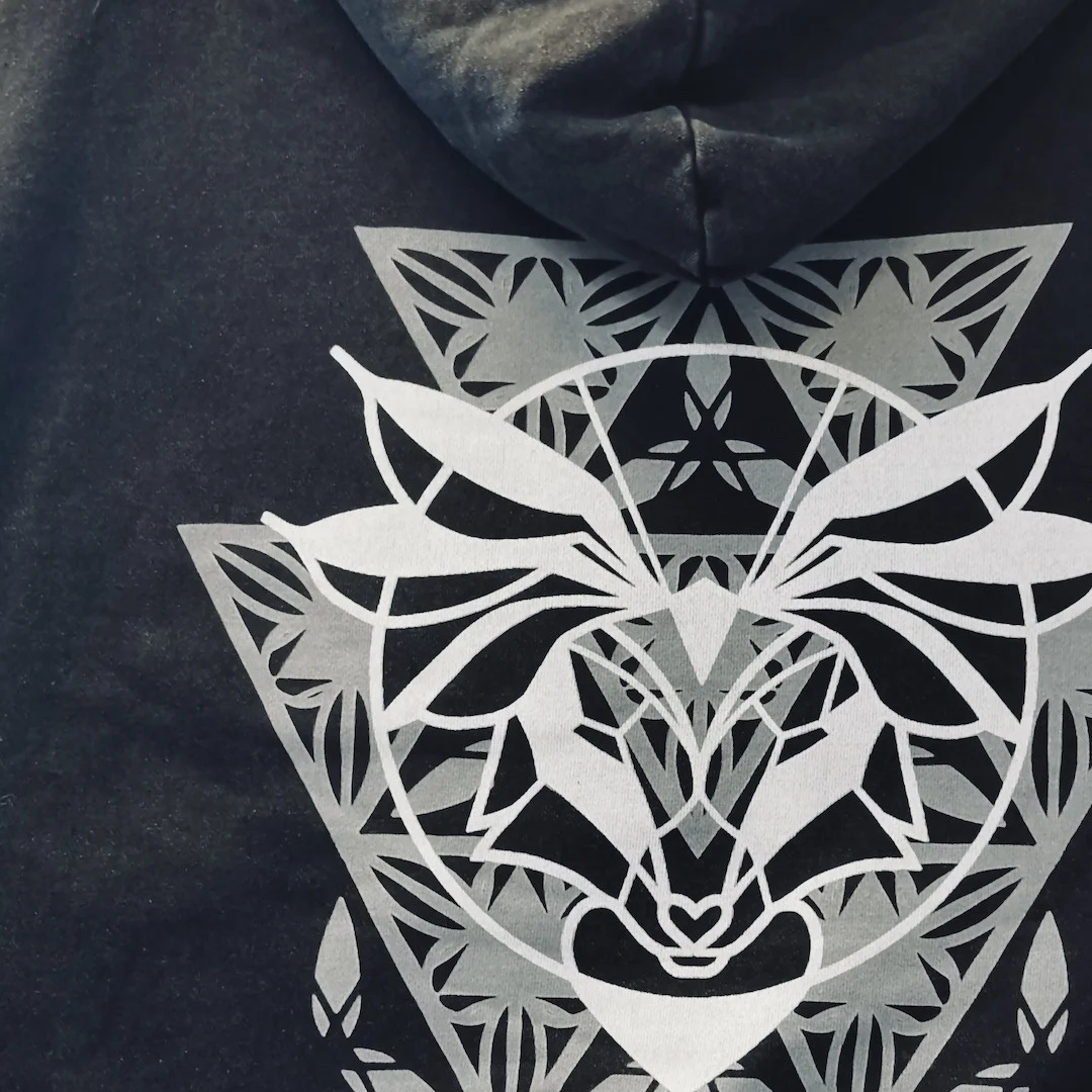 Washed Out Geometric Oversize Hoody – Bild 2